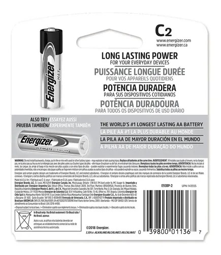 Miniatura 2 de Bateria Alkalina Tipo C X2 U Energizer